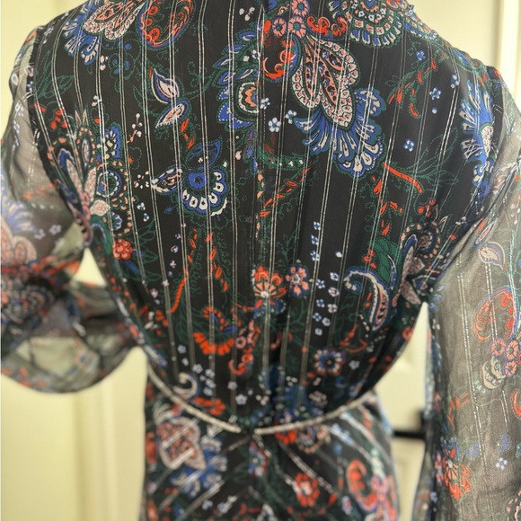 Veronica Beard Kaira Metallic Floral Silk Maxi Dress Size 8 NWT - Picture 8 of 14